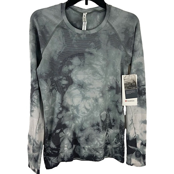 lululemon athletica Tops - Lululemon Swiftly Tech LS 2.0 Gray Wash Top Women’s Size 8 New With Tags